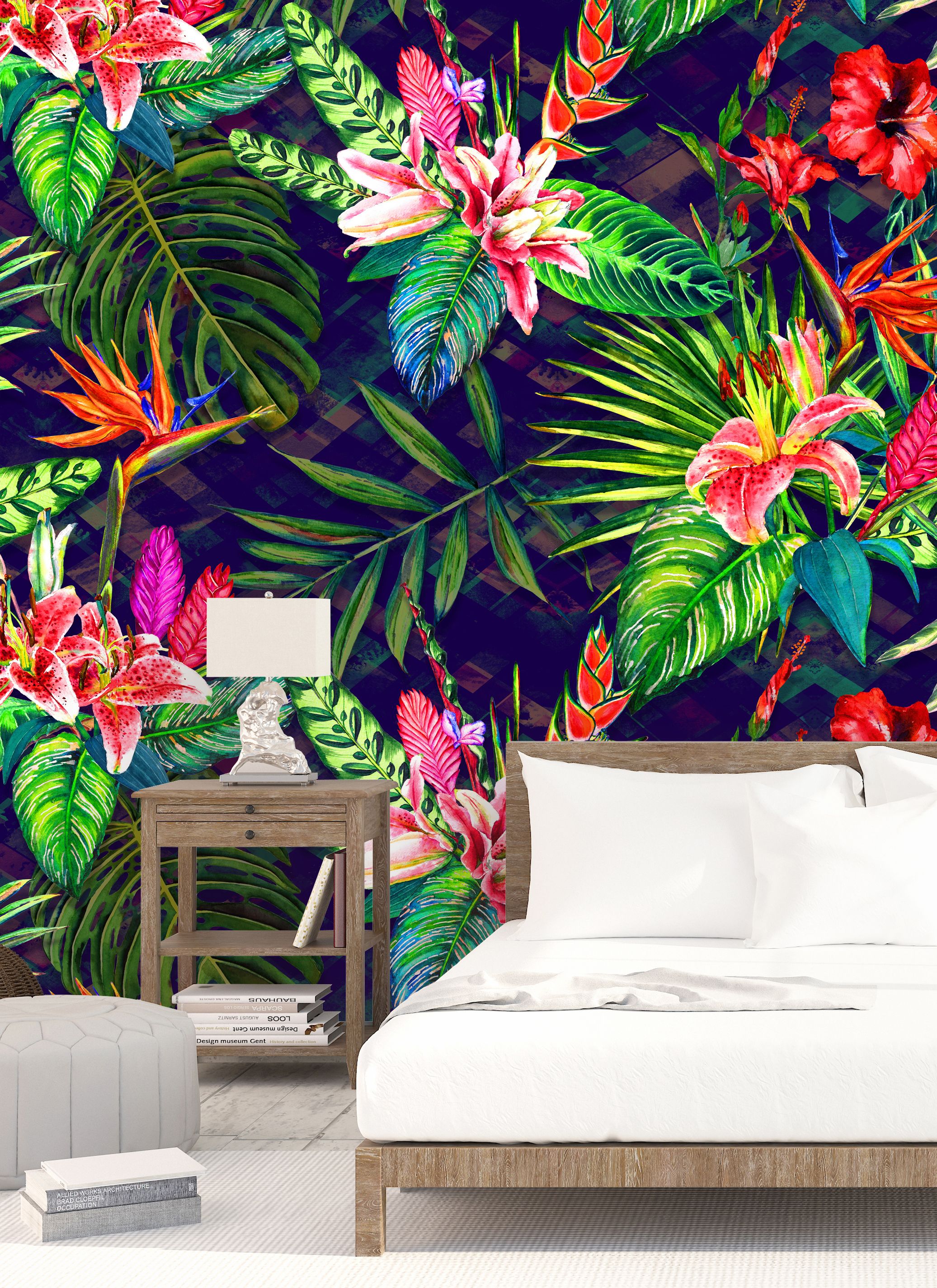 Tropical Hothouse Botanical Wallpaper