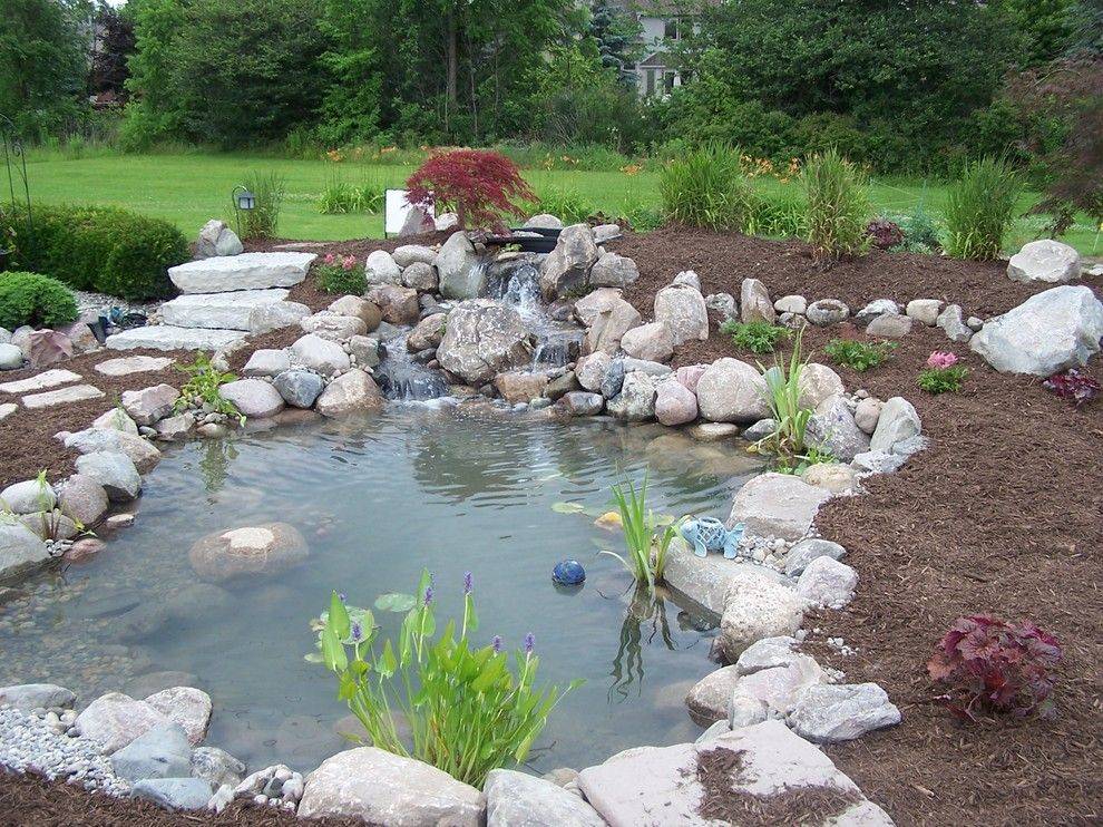 Koi Pond And Waterfall Water Garden