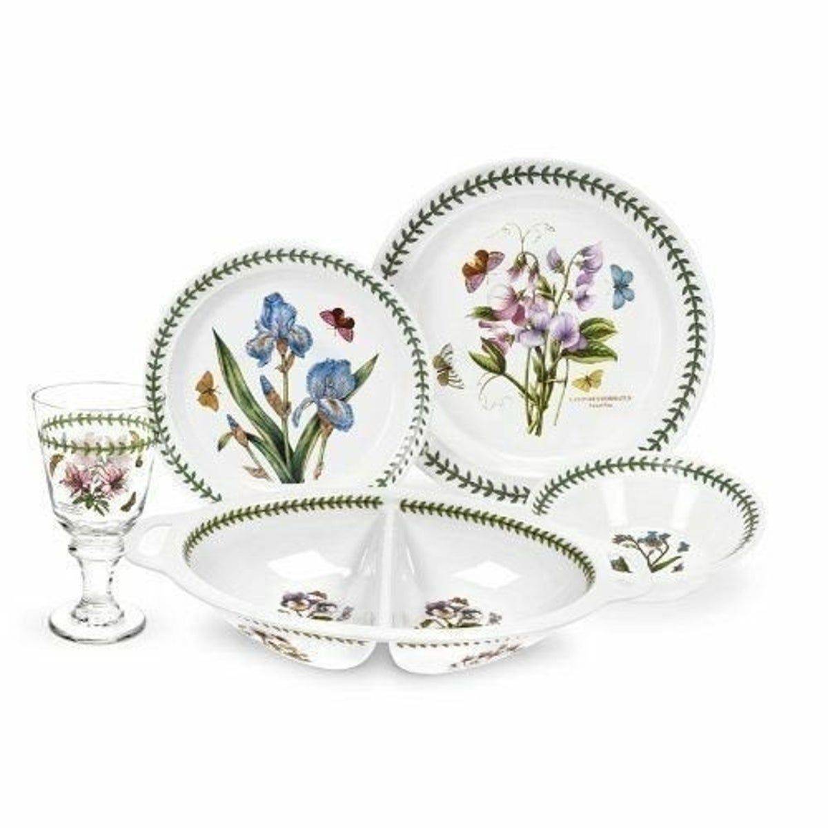 Portmeirion Botanic Garden Terrace Dessertpie Plate Blue Hydrangea