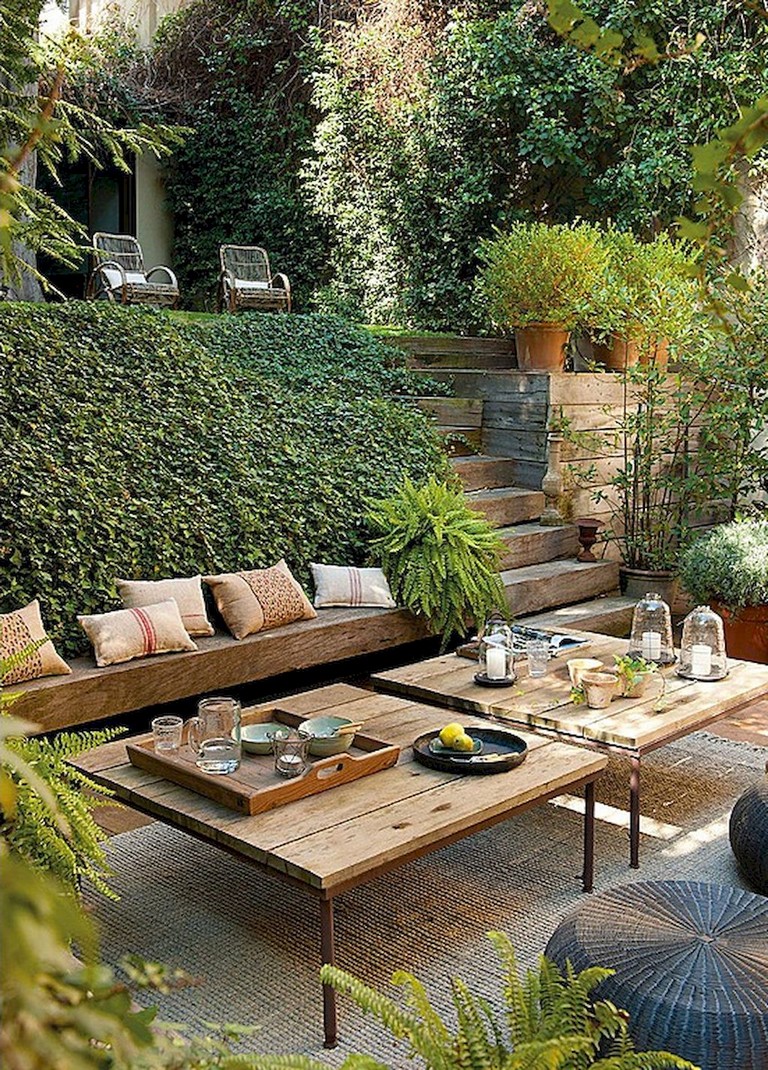 Gravel Decking Patio Seating Backyard Sitting Area Garden Designs Uk