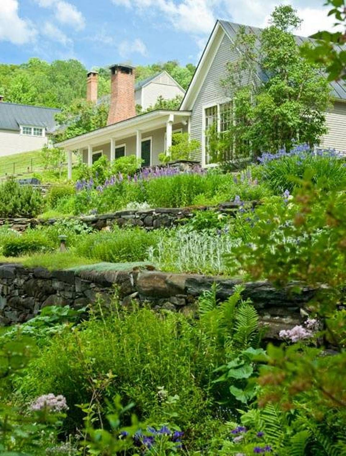 Steep Terraced Landscape Patio Backyard Landscaping Ideas