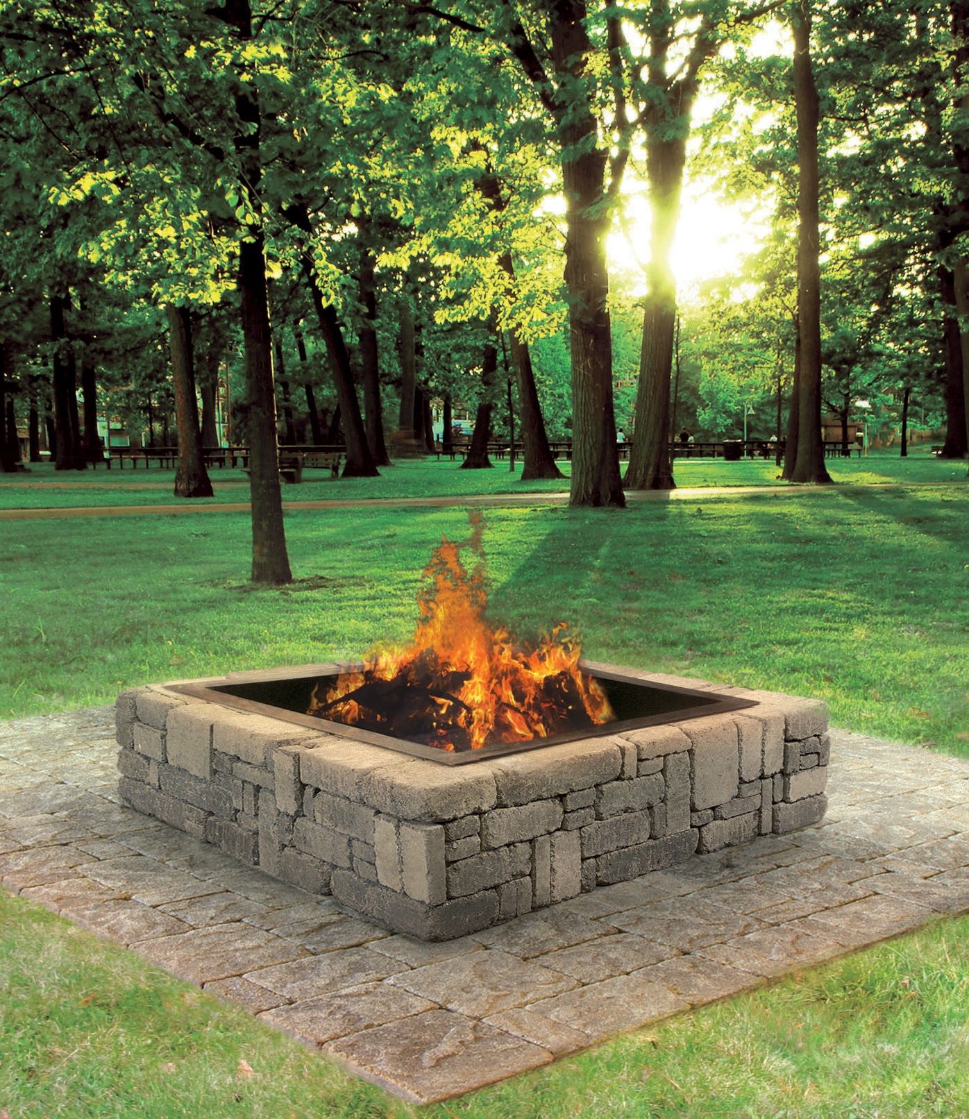 Rustic Patio Backyard Firepit Outdoor Fire Pit
