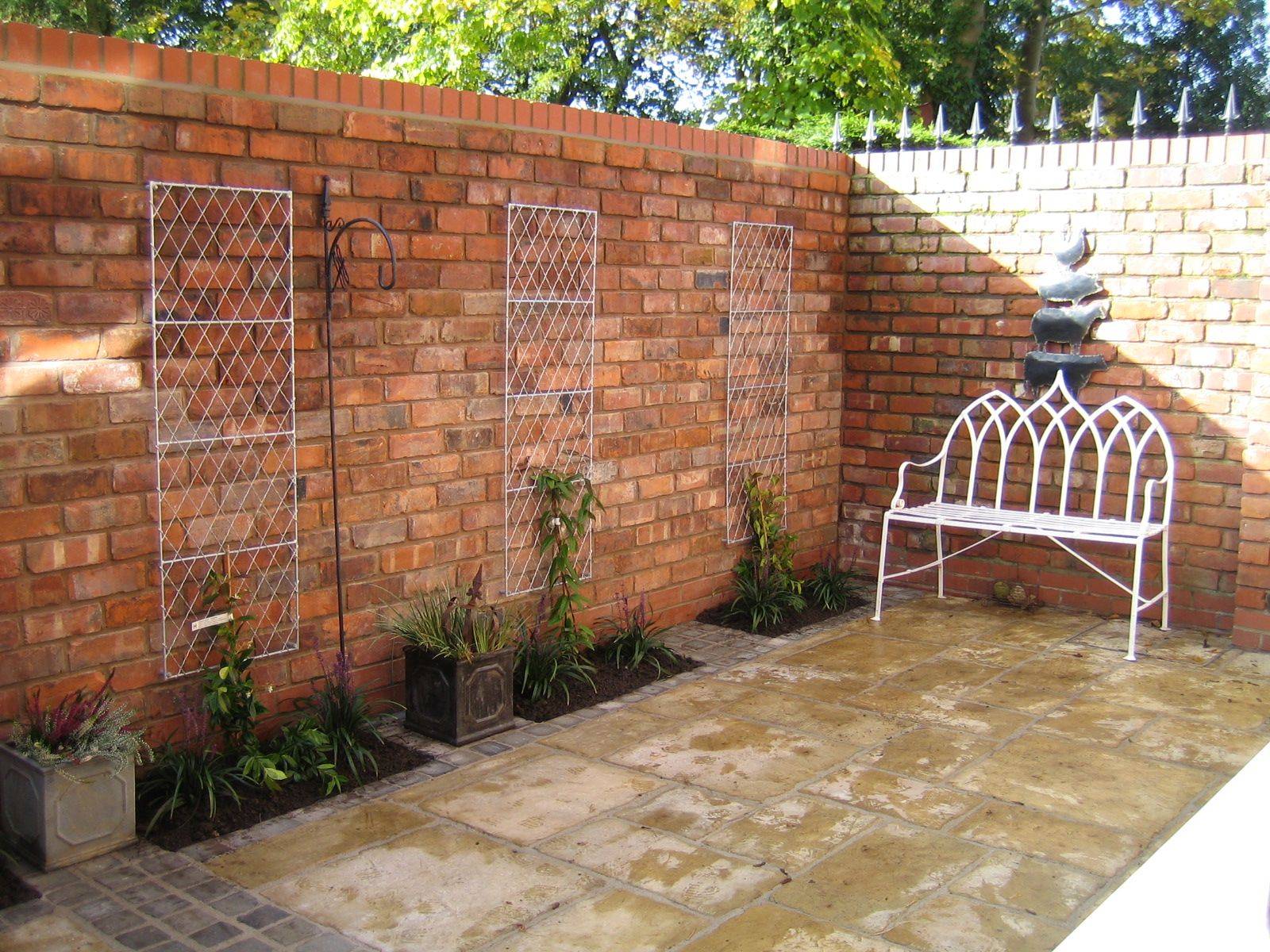 Brick Wall Garden Designs