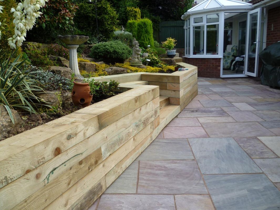 Treated Pine Timber Retaining Wall Sloped Garden