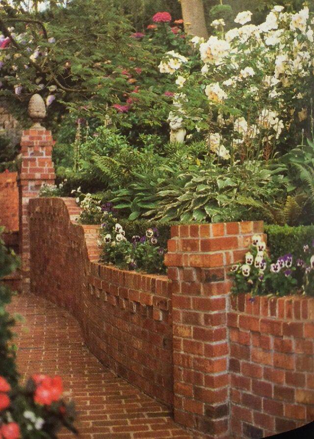 Brick Wall Garden Designs