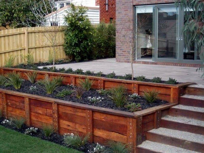 A Treated Wood Retaining Wall