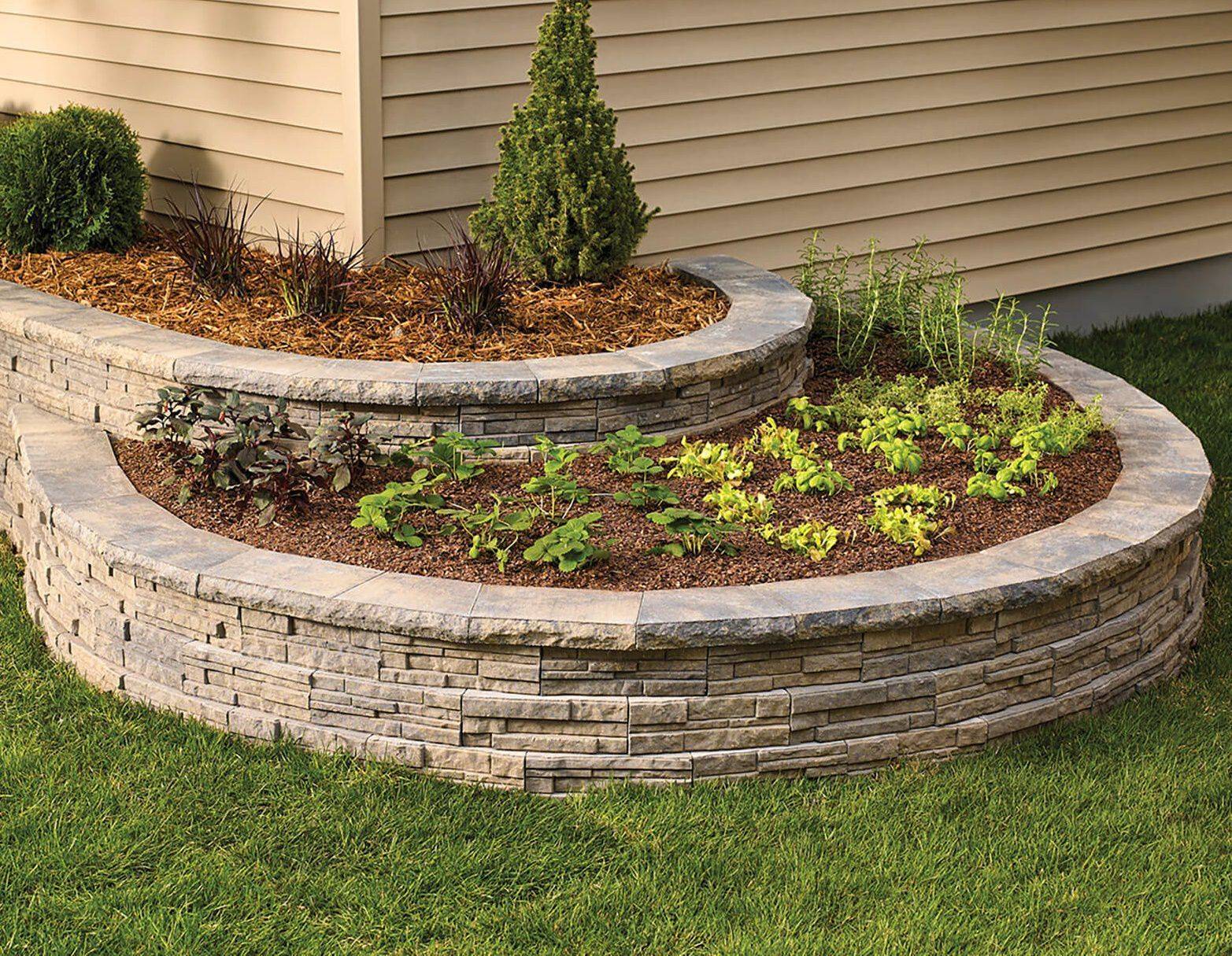 Vertical Oak Sleeper Retaining Walls