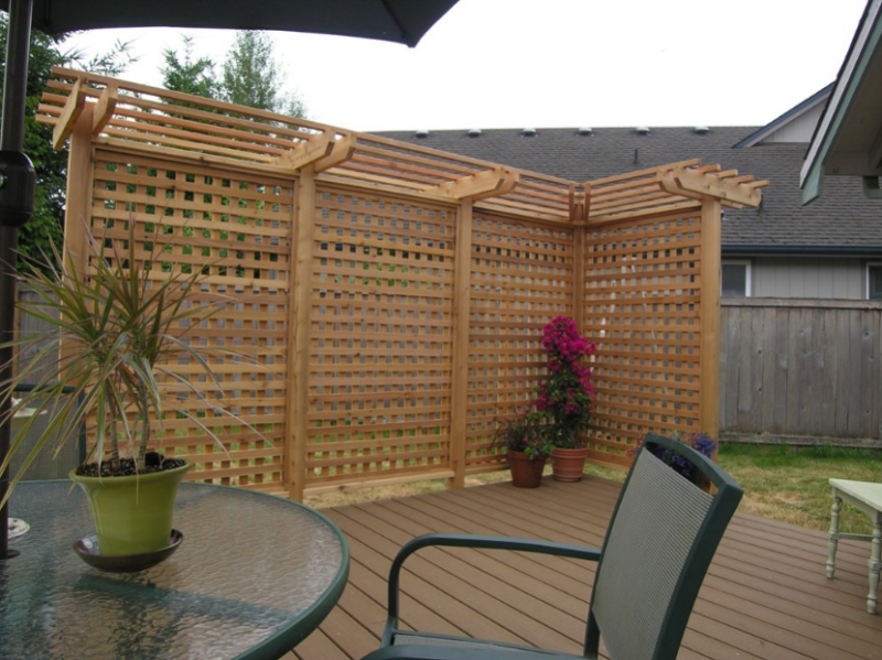 Lattice Fence Patio Backyard Privacy Screen Ideas Outdoor
