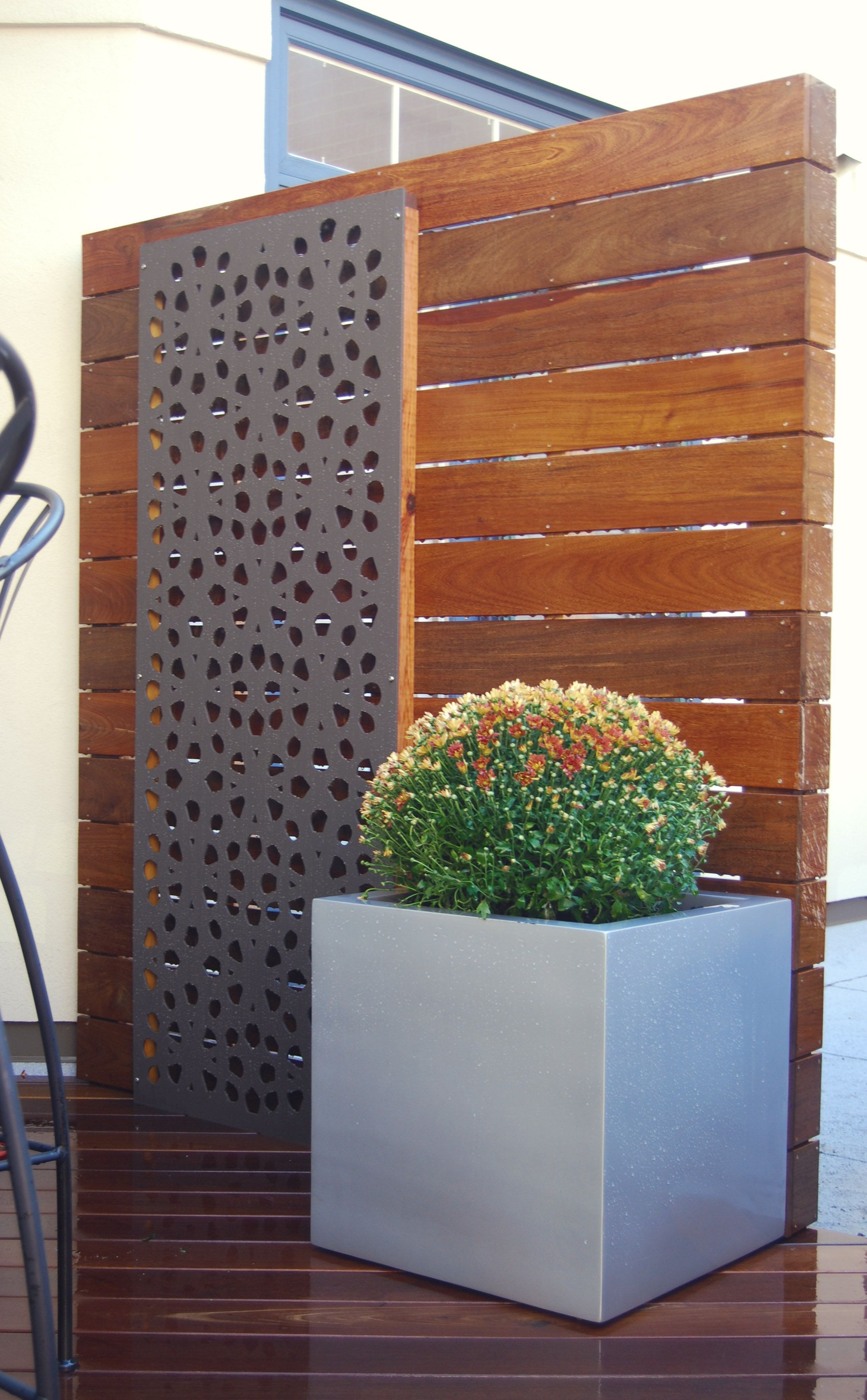 Square Metal Privacy Screen Decorative Panel Garden Fence