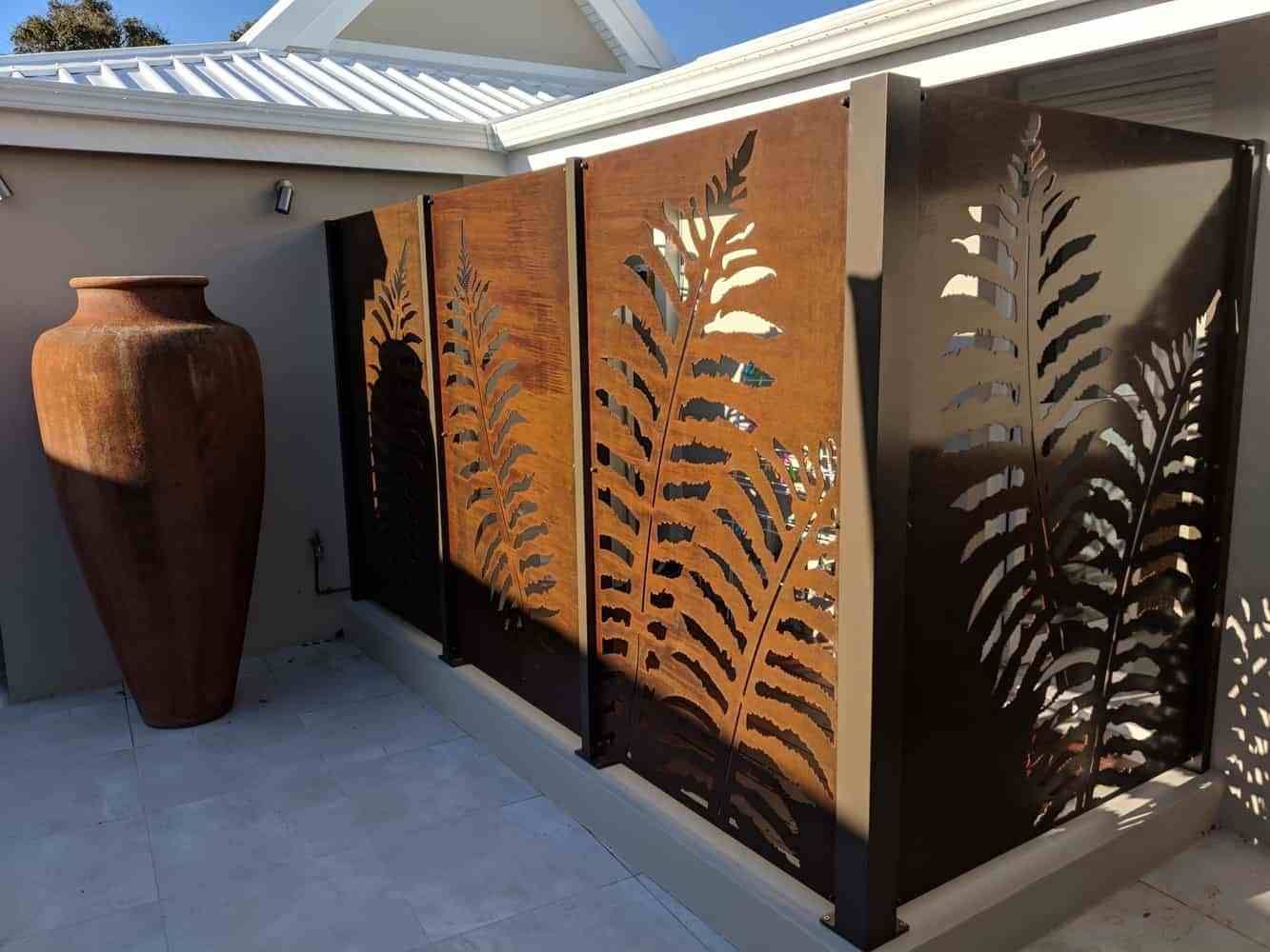 Customized Landscape Decor Rusty Corten Steel Screen