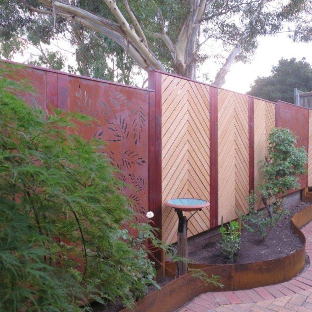 Customized Landscape Decor Rusty Corten Steel Screen