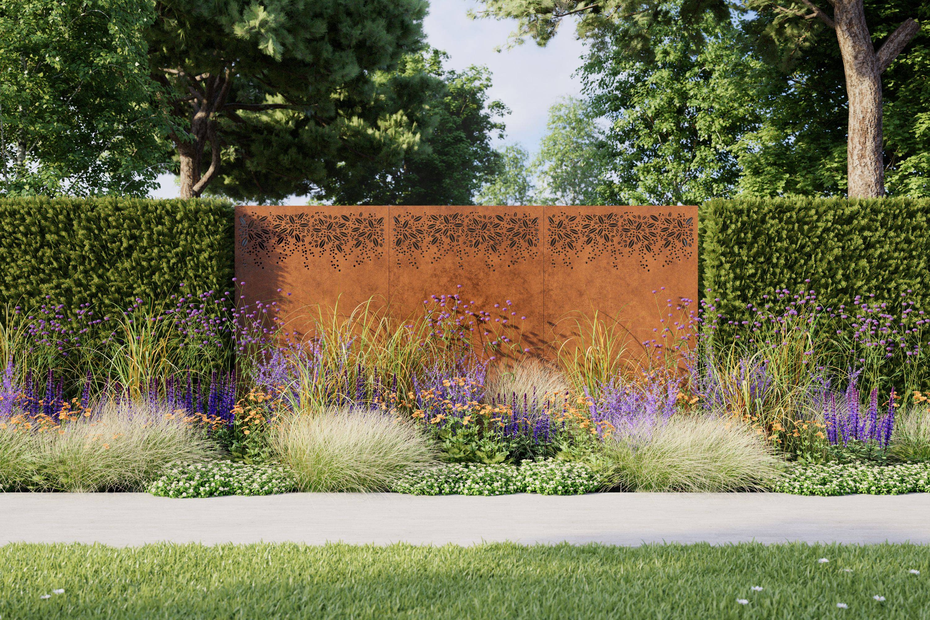 Corten Steel Garden Screens