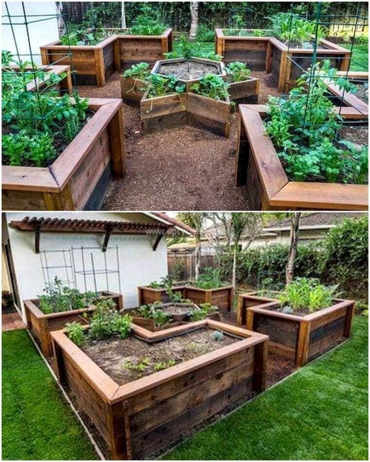 A Weedless Raised Wood Pallet Garden Bed