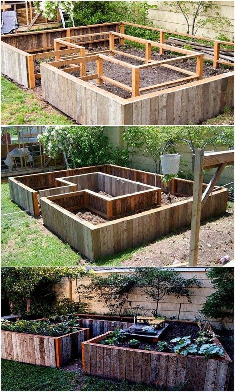 Unusual Creative Wood Pallet Garden Project Ideas