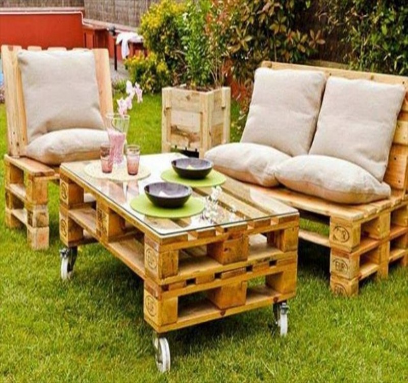 Pallet Wood Outdoor Lounge Furniture Pallet Ideas