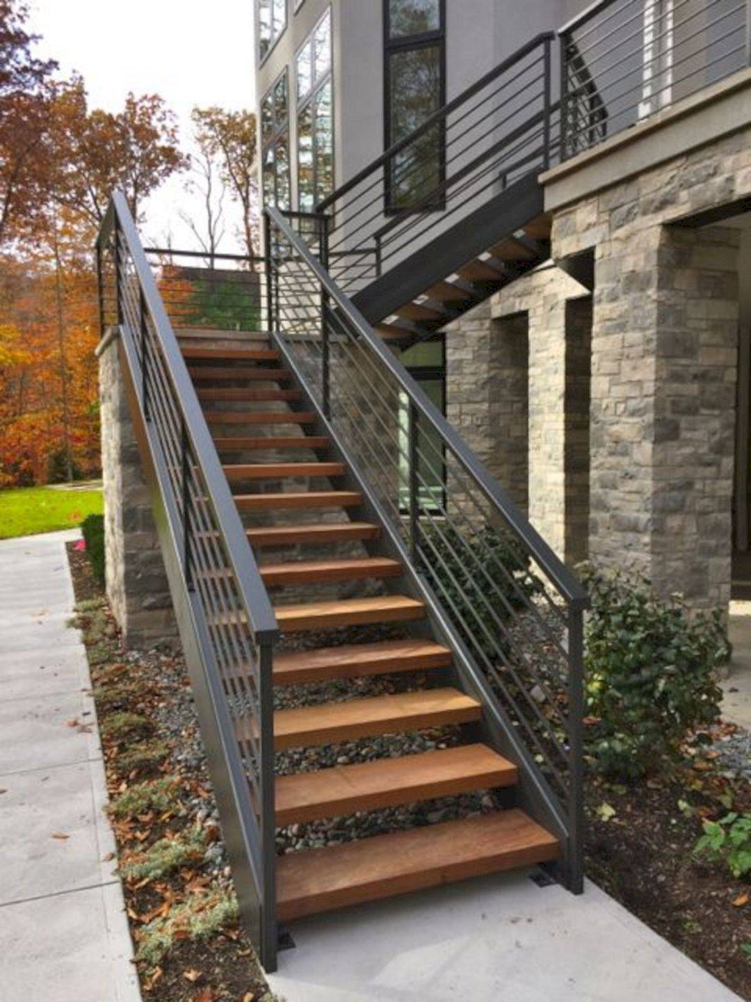 Amazing Unique Outdoor Wooden Stairs Ideas