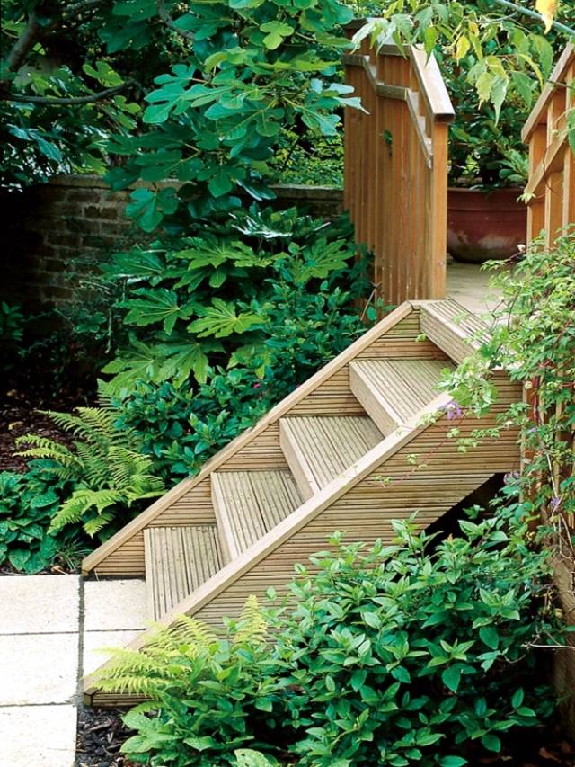 Outdoor Wooden Stairs