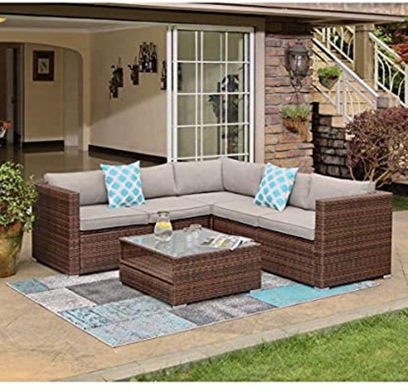 Tahoe Rattan Living Room Furniture Pieces Sofa Set
