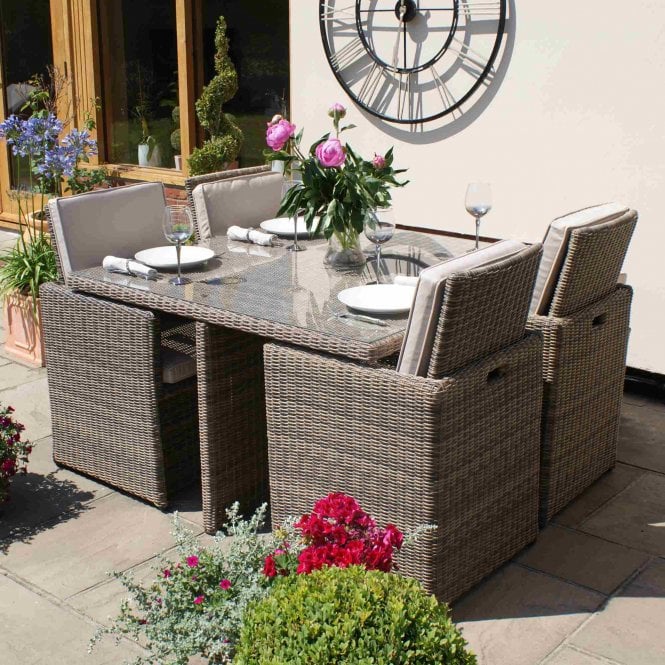 Rattan Garden Furniture Winchester Piece Cube Set Oak Furniture House
