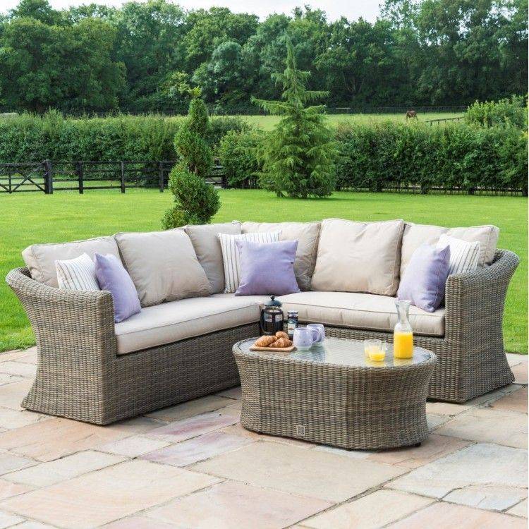 Maze Rattan Victoria High Back Seat Grey Sofa Set