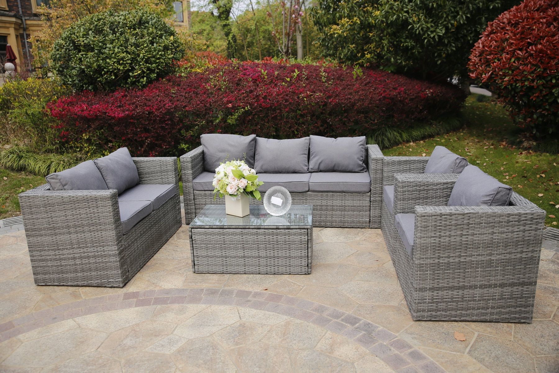 Waterproof Garden Furniture Cover Outdoor Rattan Table Set Square Cube