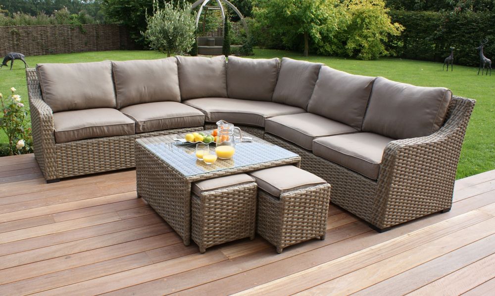 Sahara Rattan Corner Dining Sofa Set
