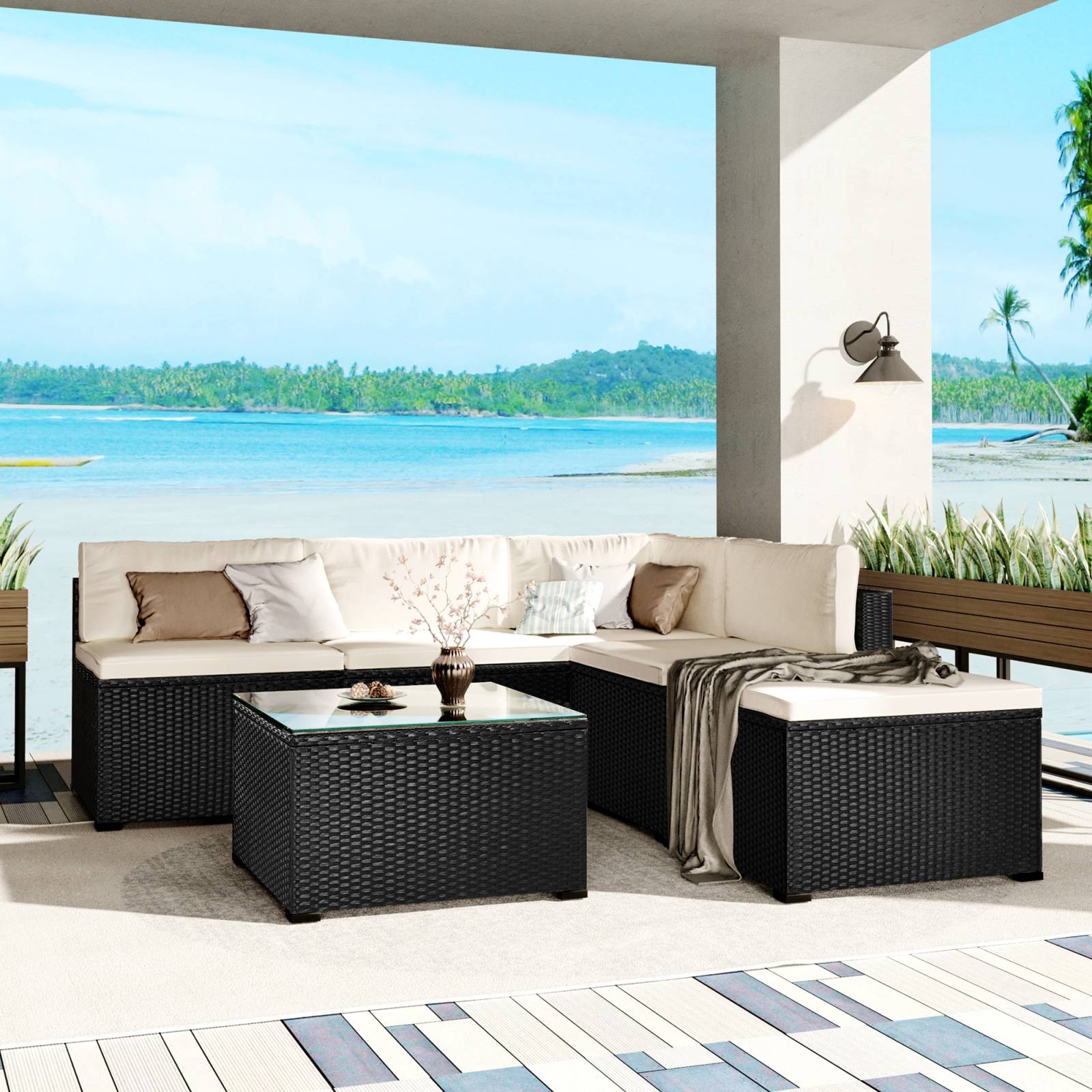 Mcombo Patio Furniture Sectional