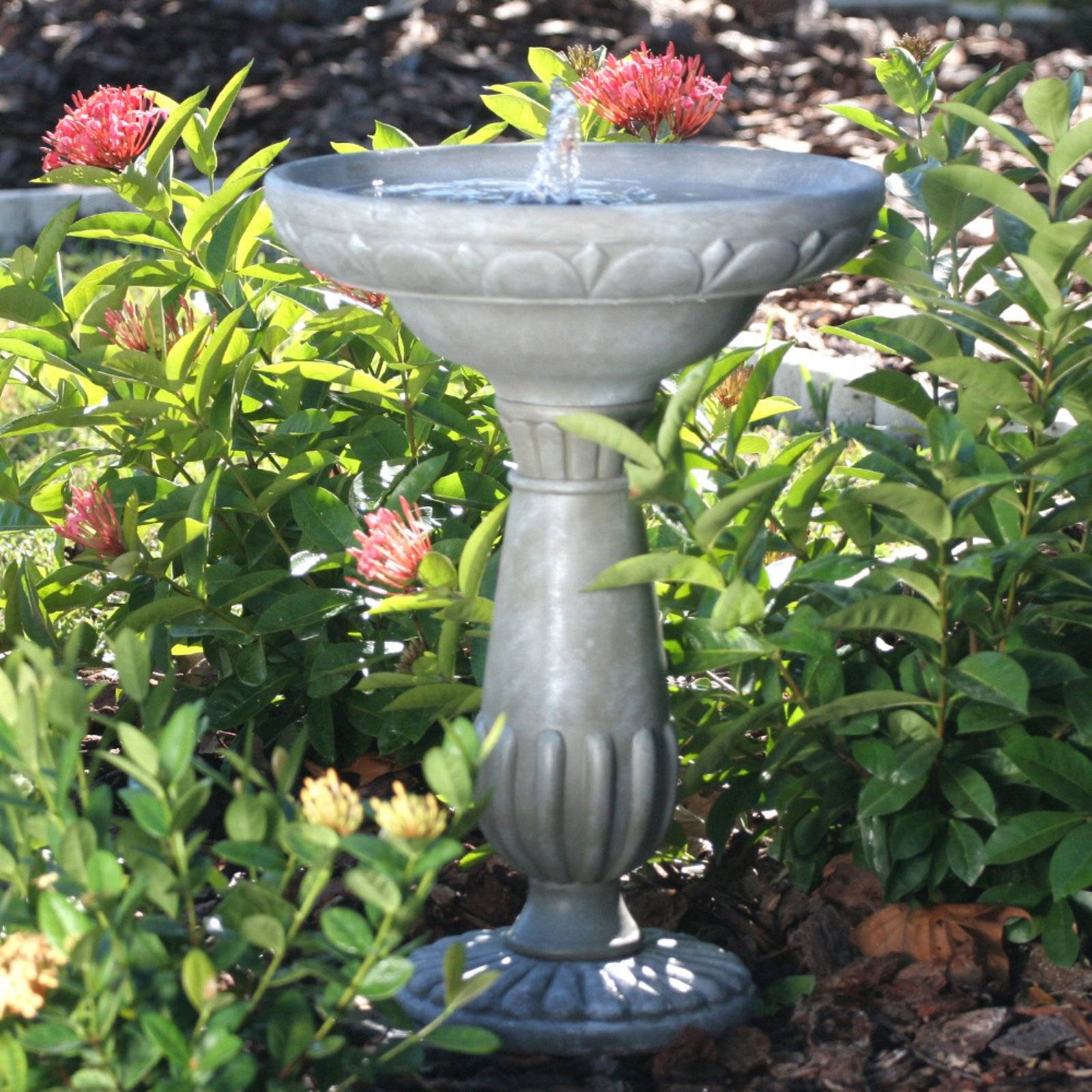 Angels Resin Outdoor Bird Bath Fountain