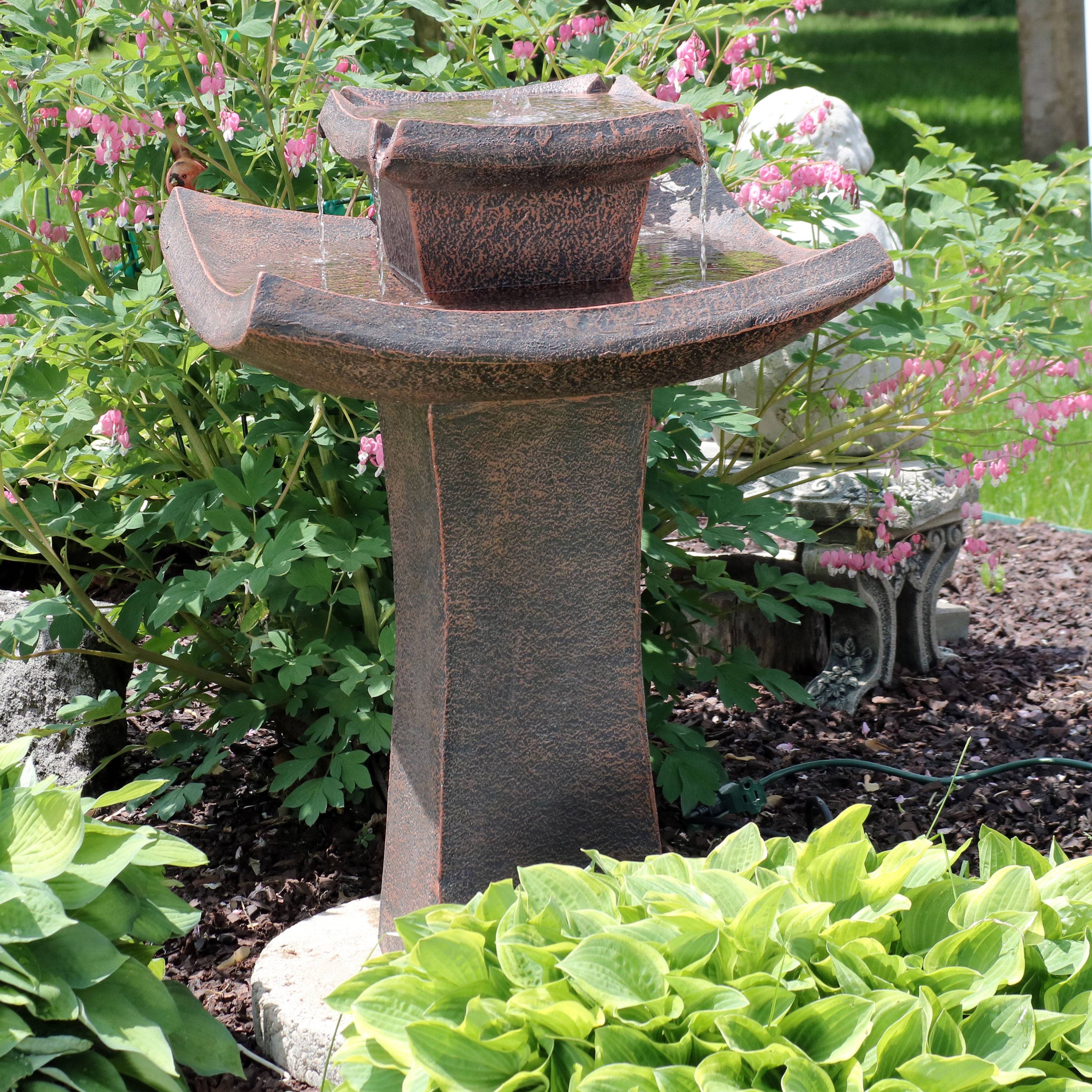 Jeco Water Outdoor Bird Bath Fountain Fountains