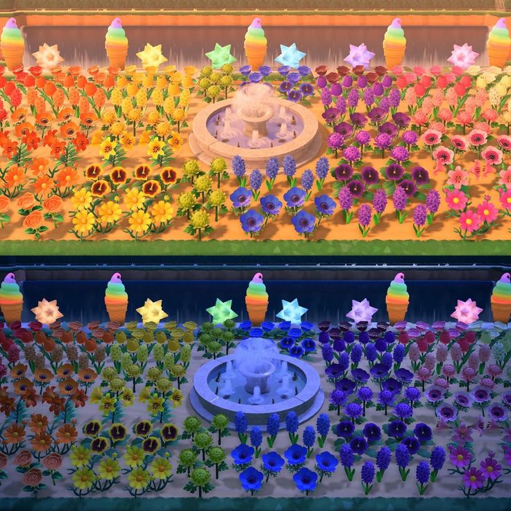 Acnh Deco Inspo Animal Crossing Garden