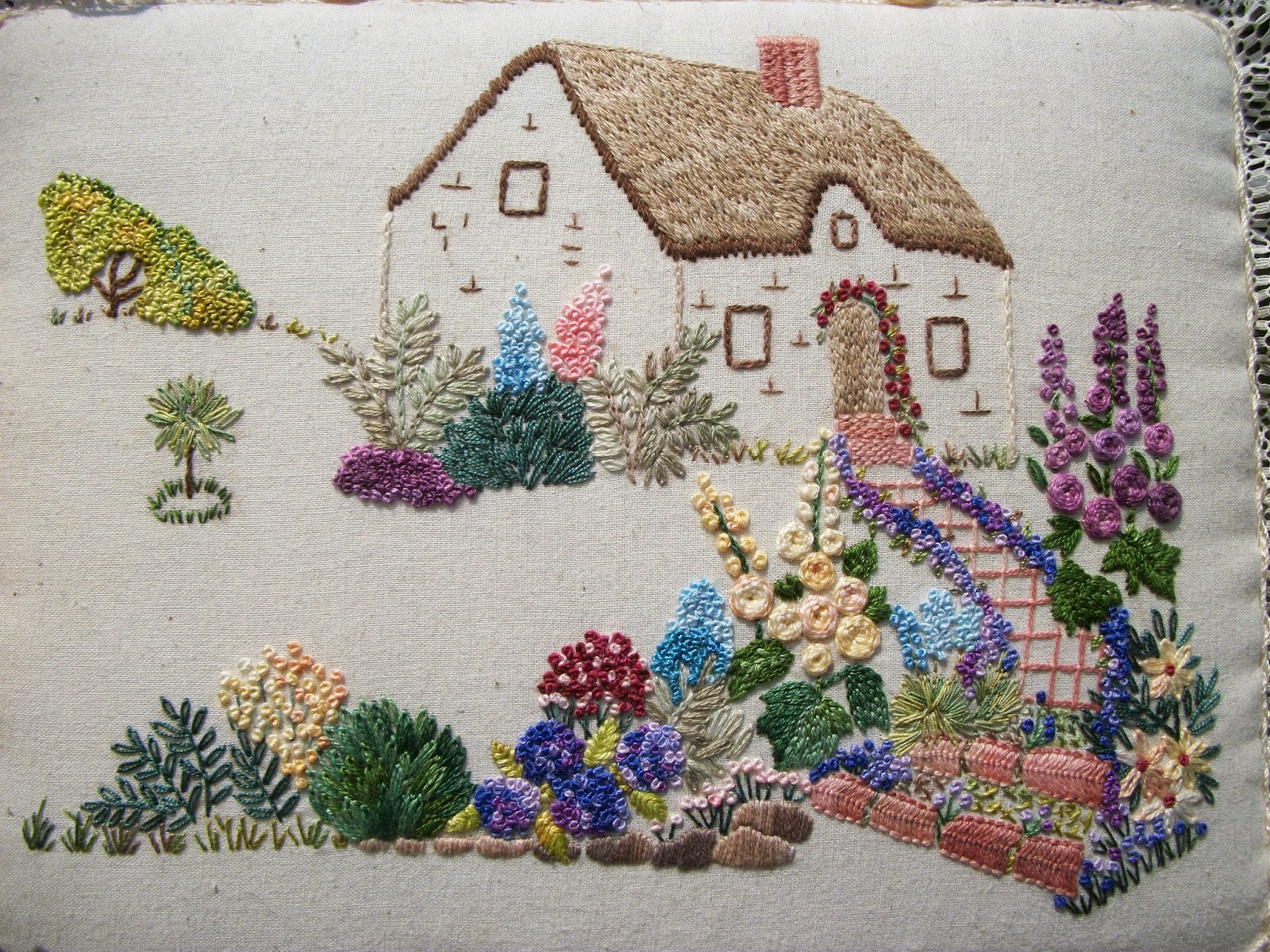 A Vintage Embroidered Garden