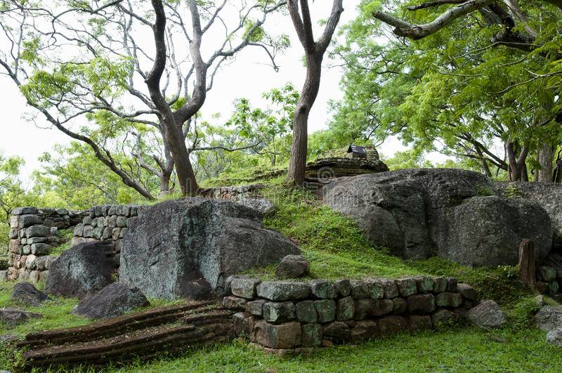 Sigiriya Boulder Garden Sri Lanka Unesco World Heritage Stock Photo
