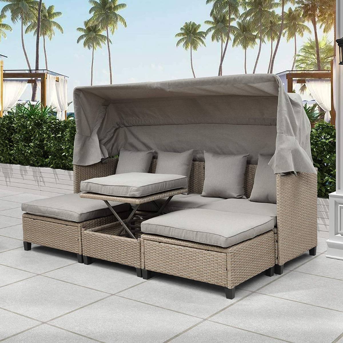 Skyline Design Bisham Day Bed Sofa Set Outdoor Sofa Bed