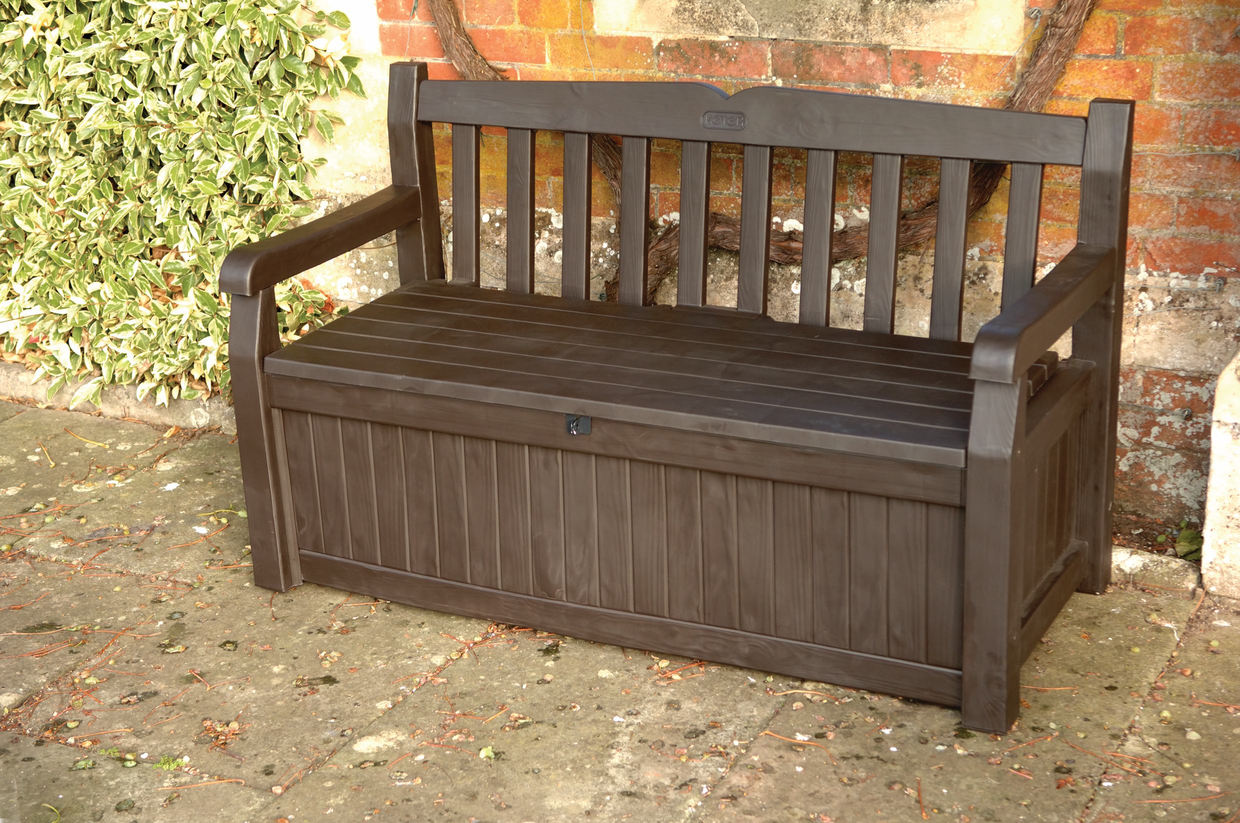 Outdoor Garden Patio Rustic Entryway Storage Bench