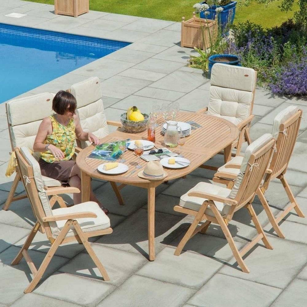 Alexander Rose Cornis Textilene Round Seater Dining Set Garden Street