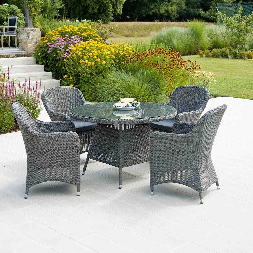 Alexander Rose Roble Bengal Round Seater Dining Set Garden Street