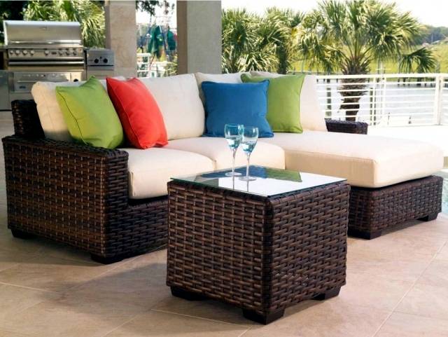 Cushions Poly Rattan Black