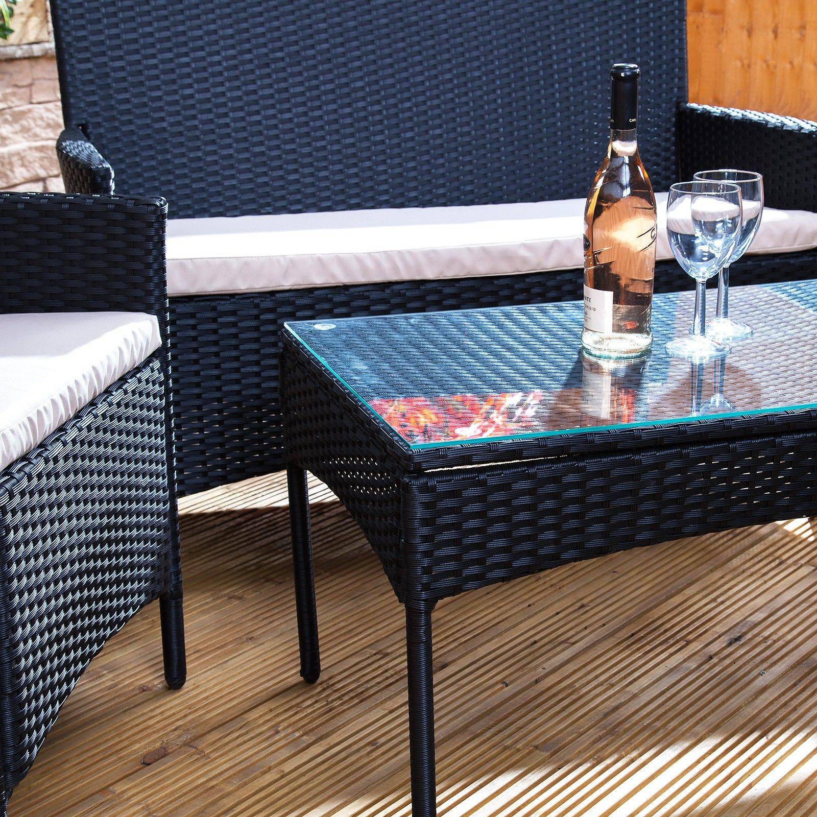 Poly Rattan Sitzgarnitur Gartenmbel Gartengarnitur Gartenkunst