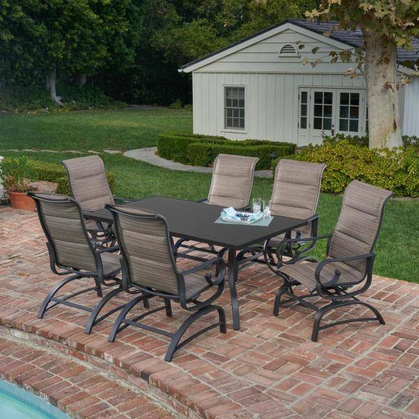 Home Loft Concepts Marseille Rustic Metal Piece Dining Set Outdoor