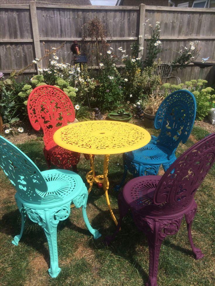 Spray Painted Patio Furniture Painted Patio