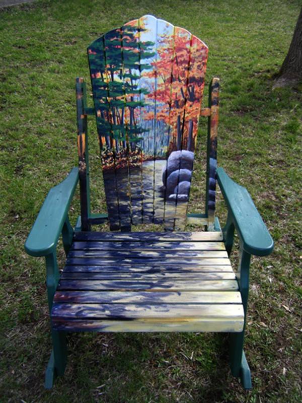 Painted Wicker Garden Chair