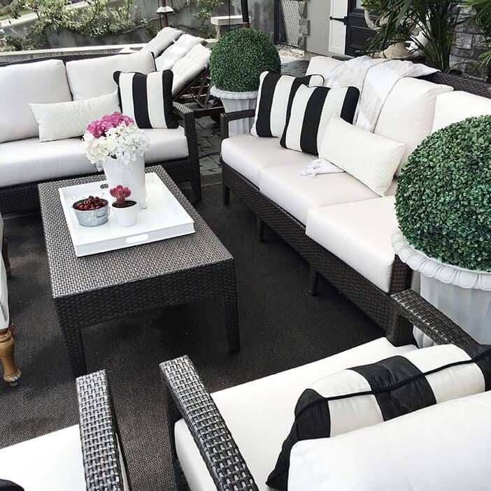 Piece Wicker Outdoor Sectional Set