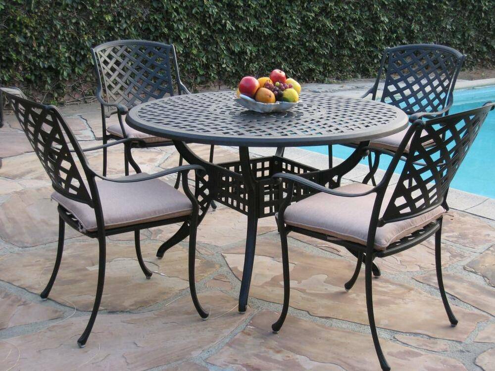 Heritage Piece Cast Aluminum Patio Dining Set
