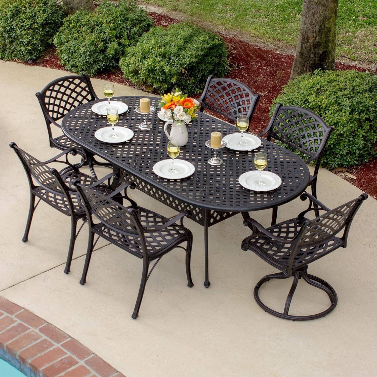 Person Rosedown Cast Aluminum Patio Dining