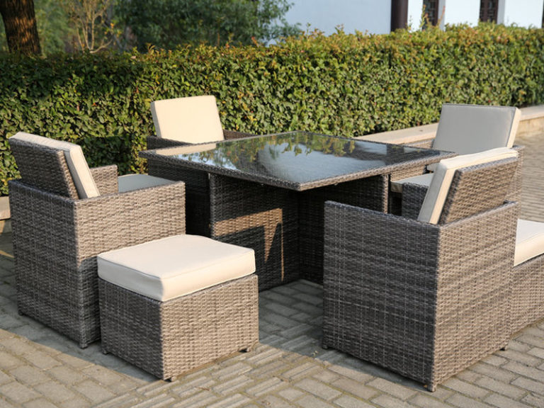 Giardino Rattan Seater Cube Dining Table