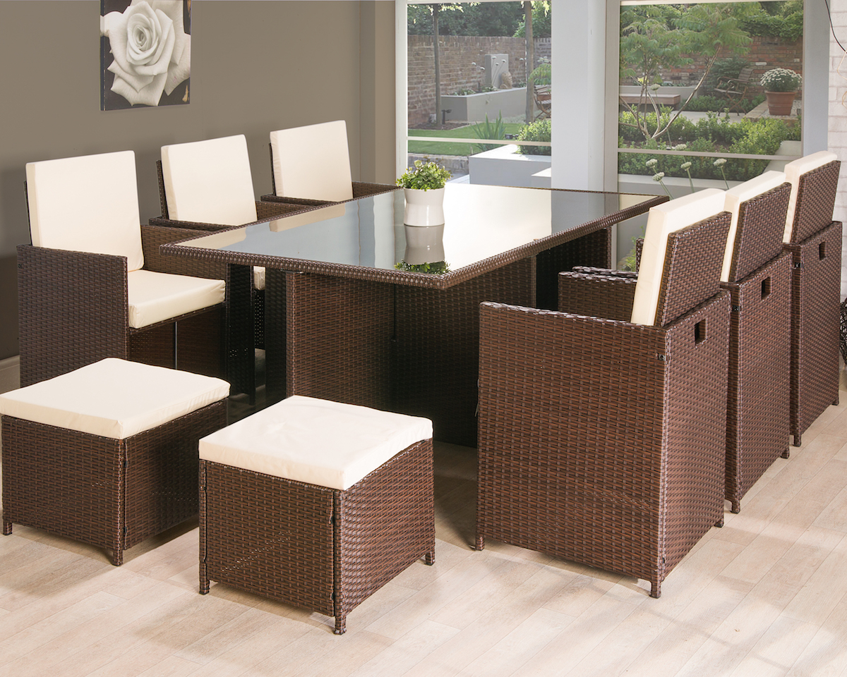Rattan Cube Garden Furniture Set