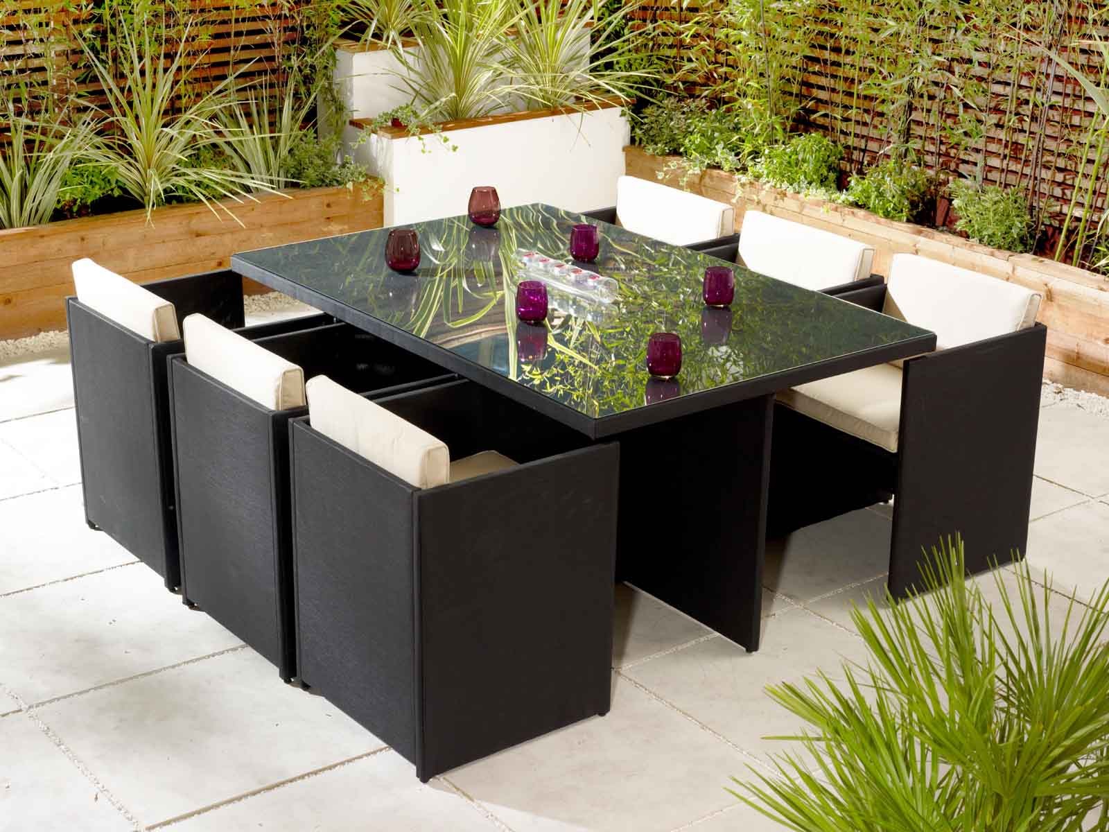 Rattan Garden Furniture Sofa Set Cubes