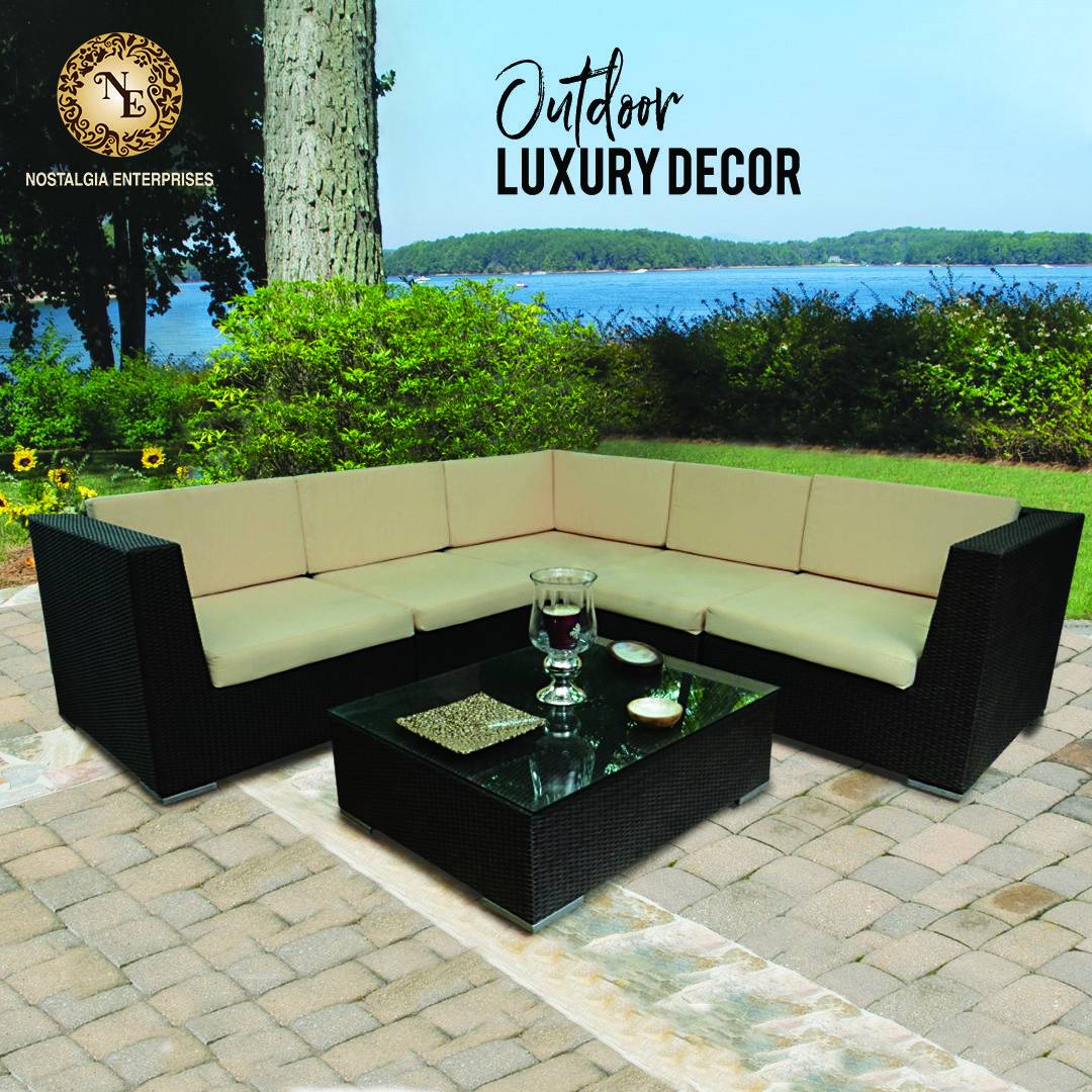Seater Aluminium Garden Corner Sofa Set Grey Forano