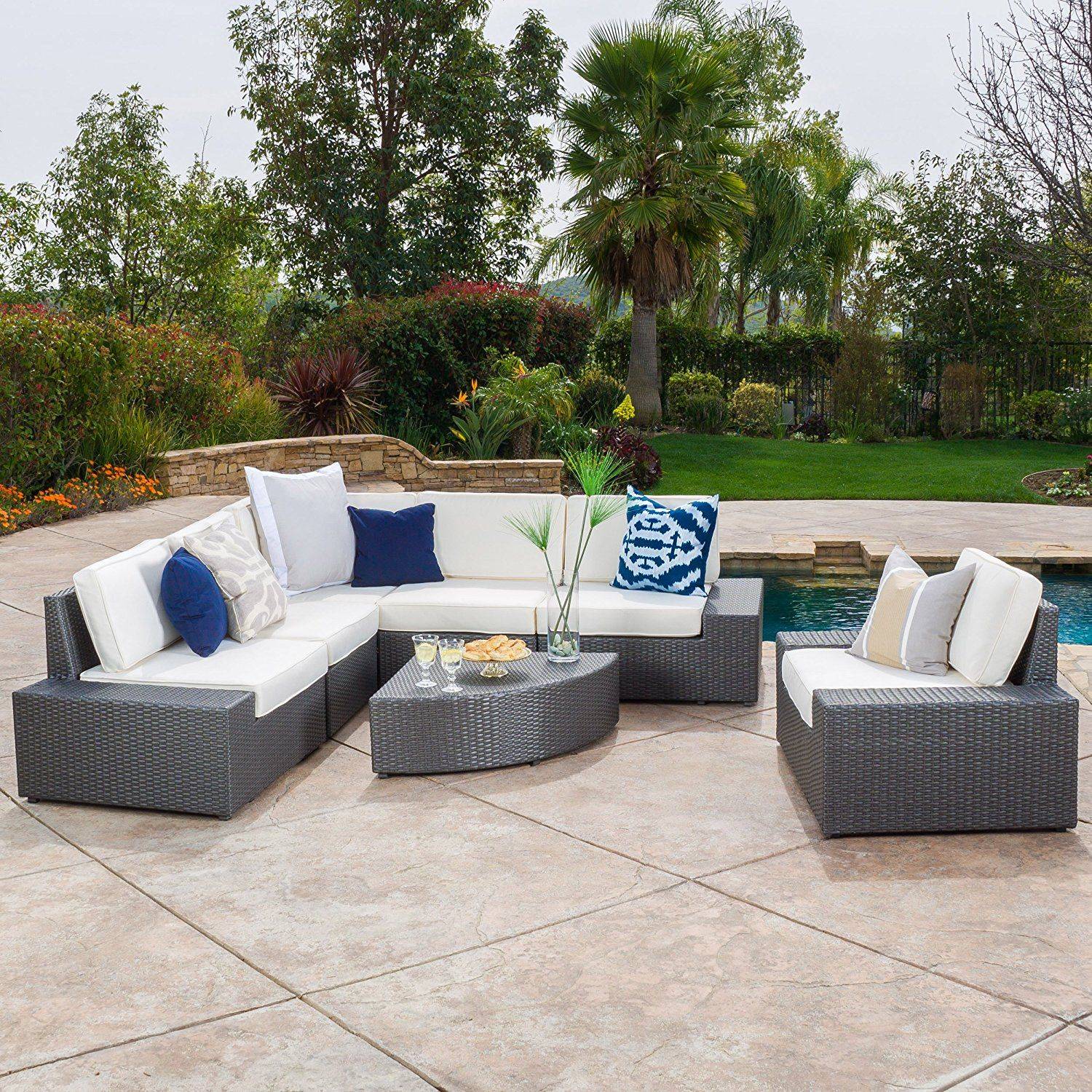 Ebern Designs Outdoor Furniture B Piece Rattan Sofa Set Wayfairca