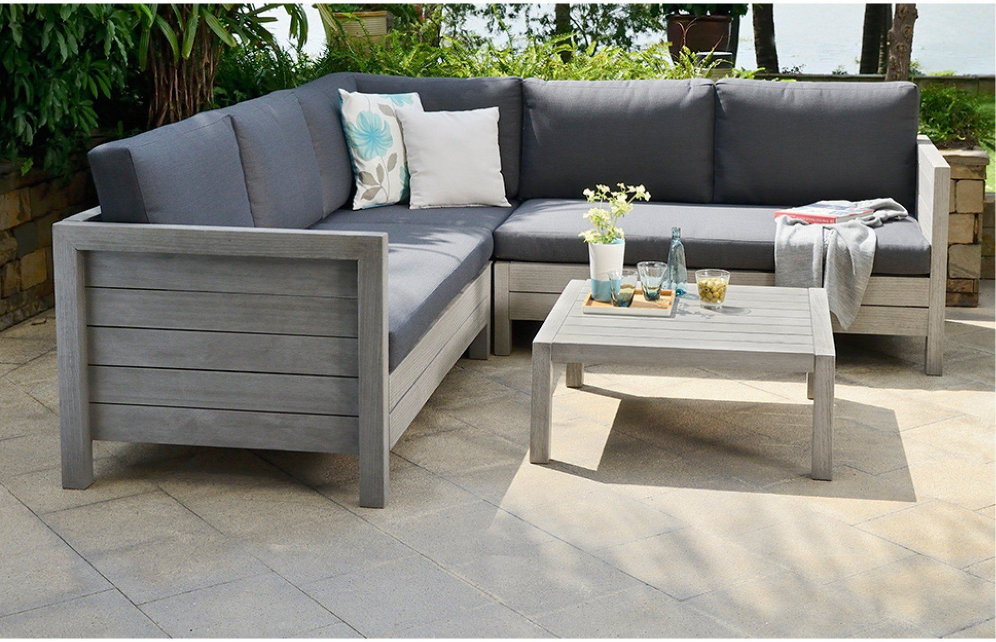Pcs Patio Outdoor Furniture Sectional Pe Rattan Wicker